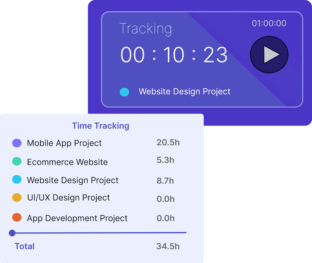 time tracking feature of workbreeze